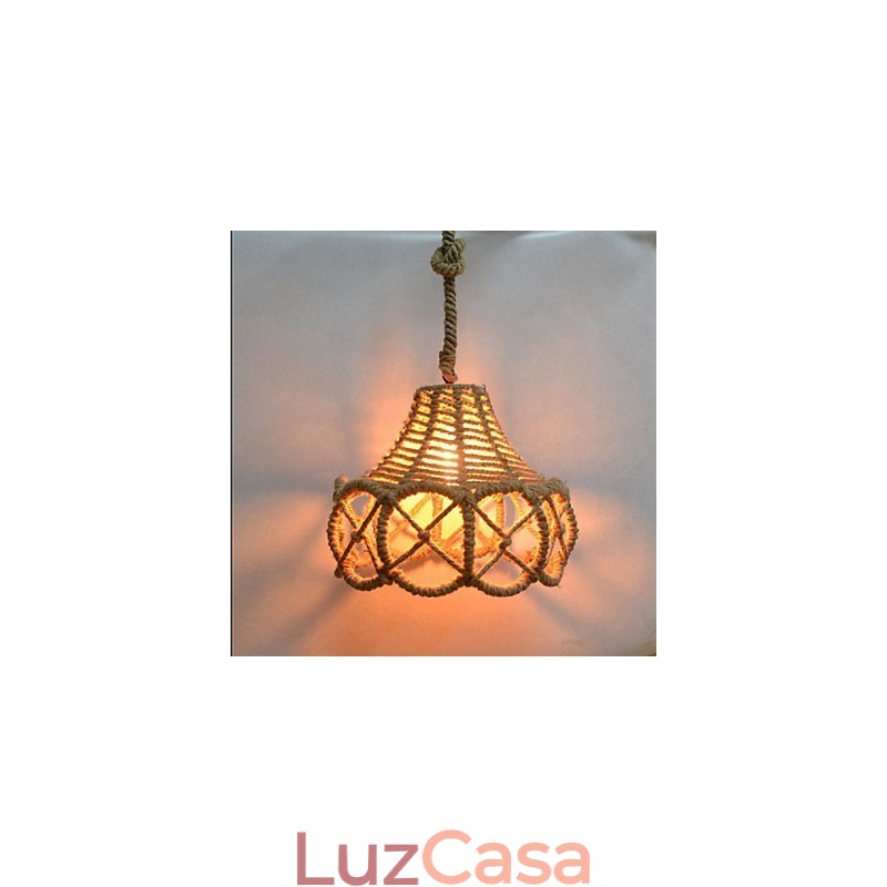 Lustre de ferro vintage americano estilo country cânhamo industrial