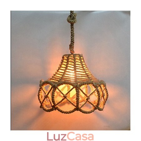 Lustre de ferro vintage americano estilo country cânhamo industrial Lustre de ferro vintage americano estilo country cânhamo industrial