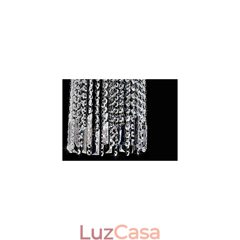 Luminária pendente de metal cristal contemporânea moderna