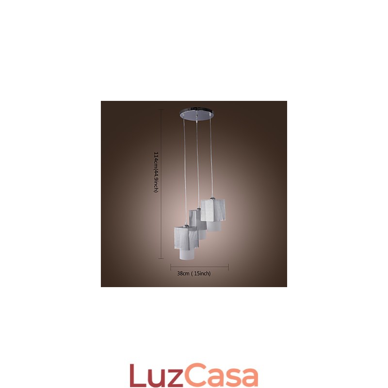 Luminária pendente galvanizada estilo mini contemporâneo moderno