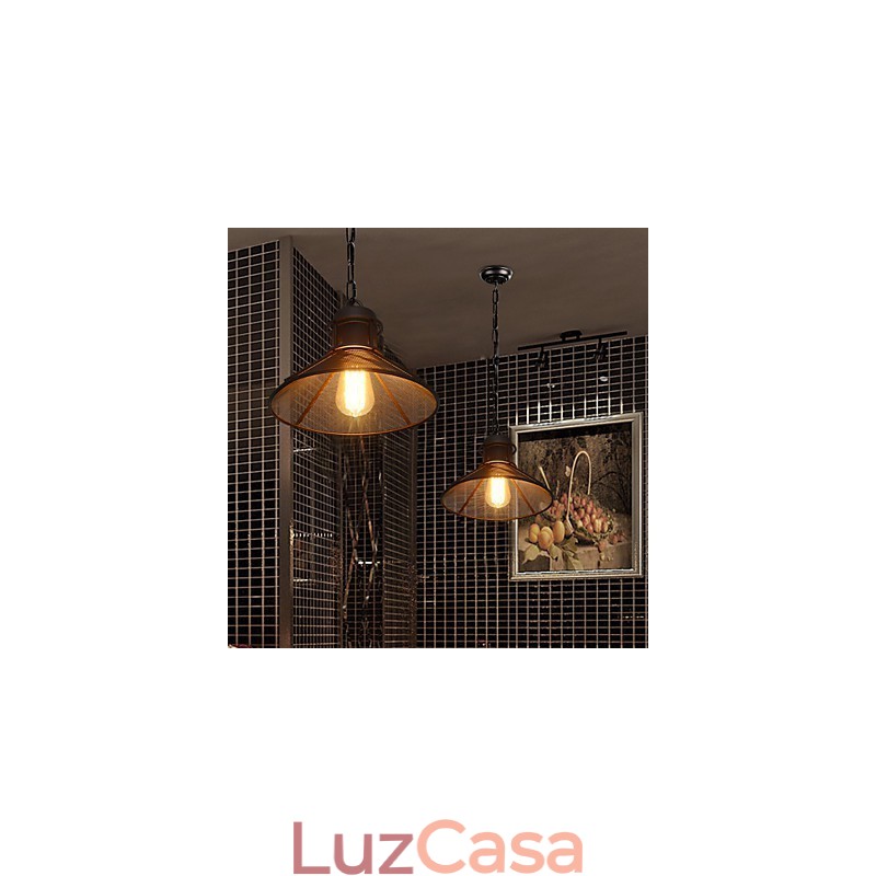 Luminárias pendentes estilo mini retrô garagem metal