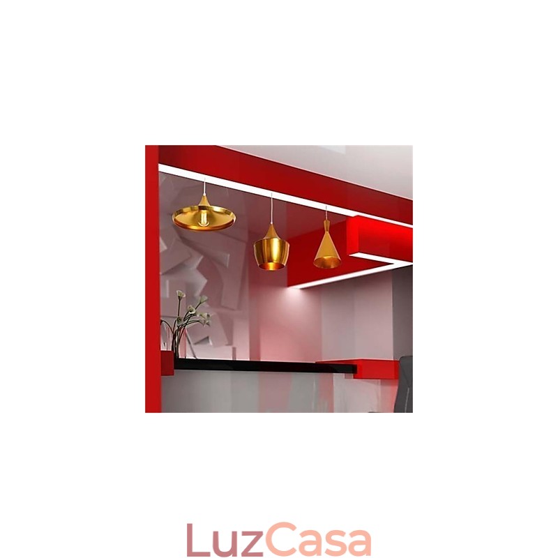 Americange Gold 3 Cabeças Alumínio Mesa Pendente