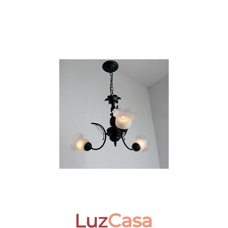 Lustre de metal com pintura clássica tradicional