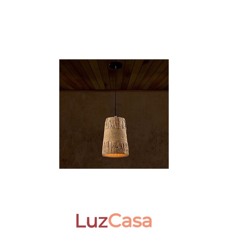 Luminária pendente industrial retrô Cimento