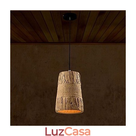 Luminária pendente industrial retrô Cimento