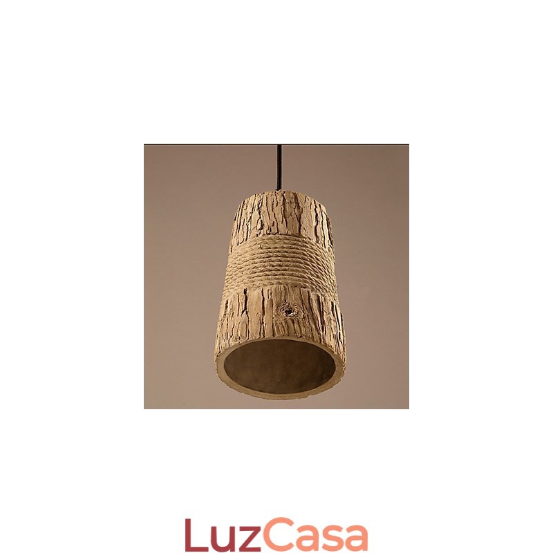 Luminária pendente industrial retrô Cimento