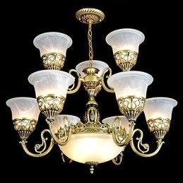Lustre de metal bronze retrô vintage clássico tradicional