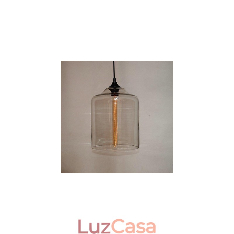Garrafa Design Pendente 1 Luz Conciso Ferro Pintura