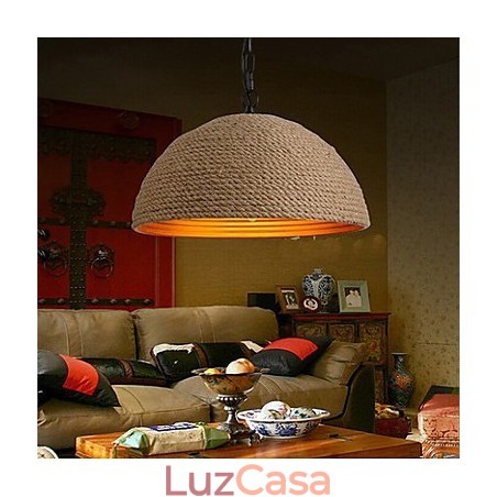 Lustre de ferro forjado vintage Um cânhamo industrial criativo