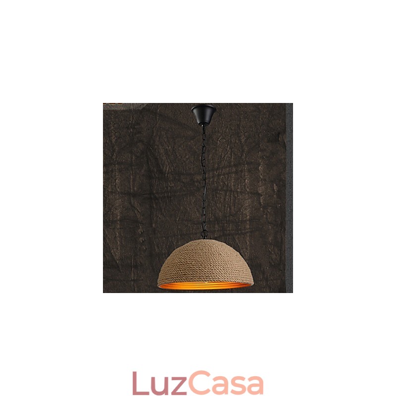 Lustre de ferro forjado vintage Um cânhamo industrial criativo