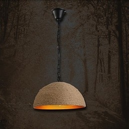 Lustre de ferro forjado vintage Um cânhamo industrial criativo