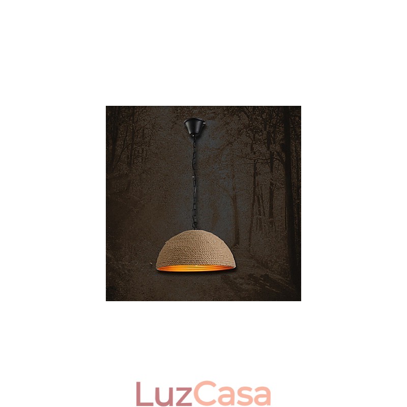 Lustre de ferro forjado vintage Um cânhamo industrial criativo