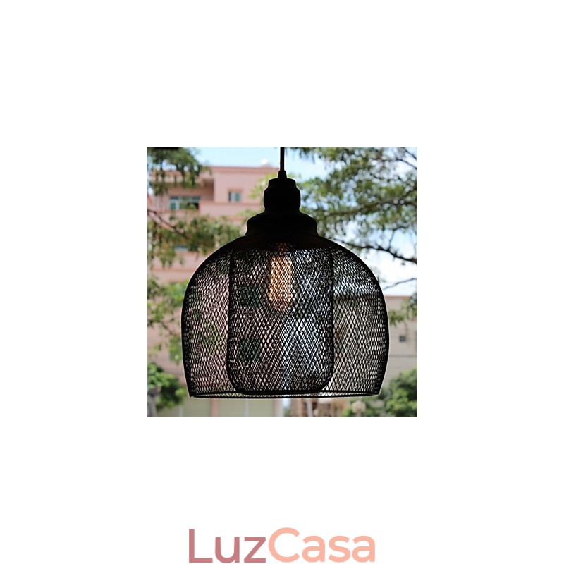 Lustre de ferro estilo gaiola retrô americano
