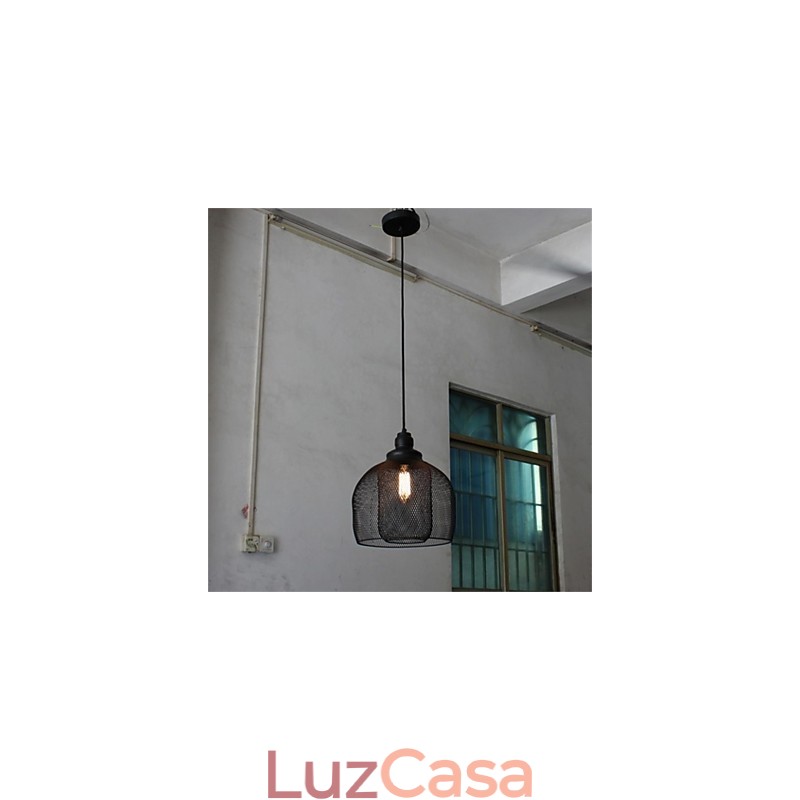 Lustre de ferro estilo gaiola retrô americano