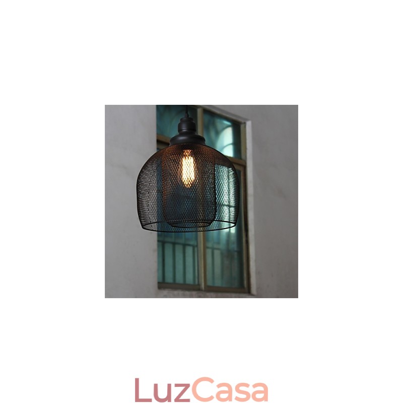 Lustre de ferro estilo gaiola retrô americano