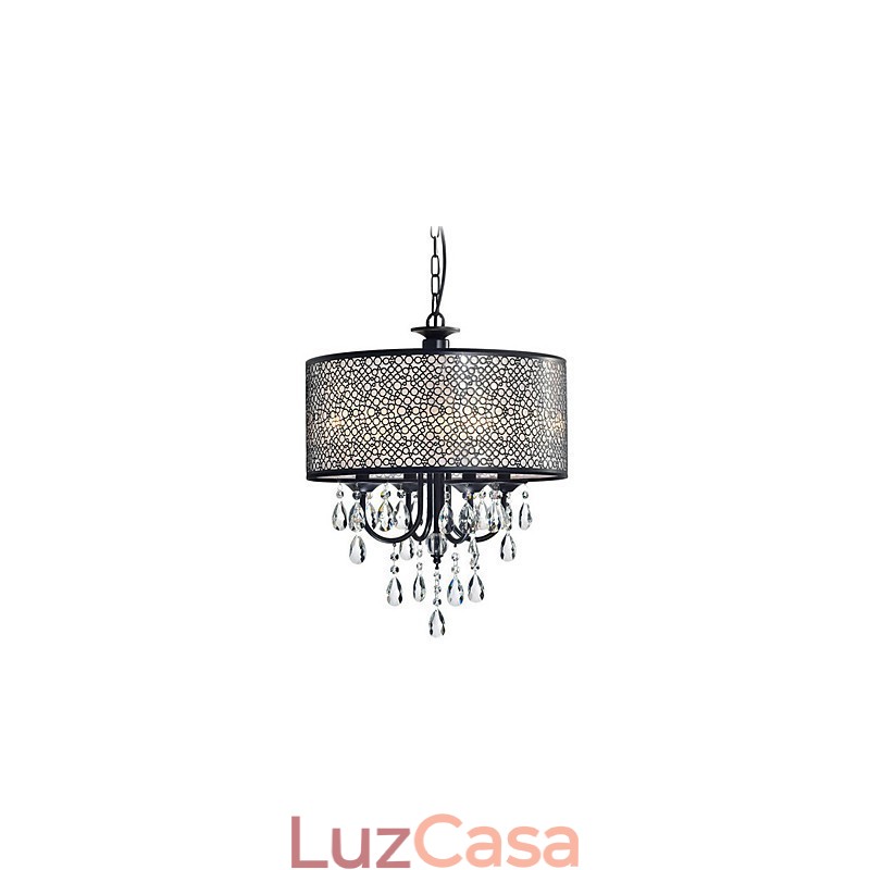 Lustre de metal com pintura de cristal clássico tradicional