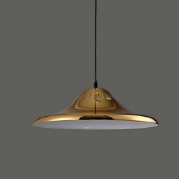 Luz pendente de metal country gold garagem