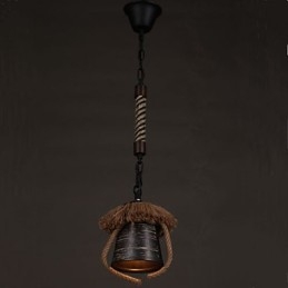 Luminária de cerâmica americana retrô Hemp Country