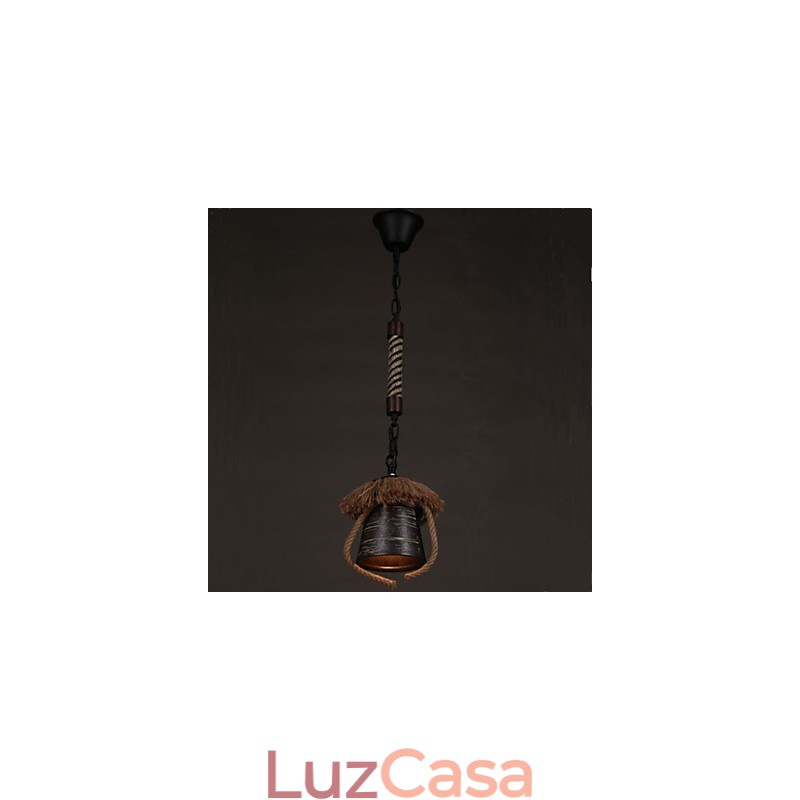 Luminária de cerâmica americana retrô Hemp Country