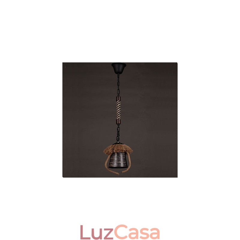 Luminária de cerâmica americana retrô Hemp Country