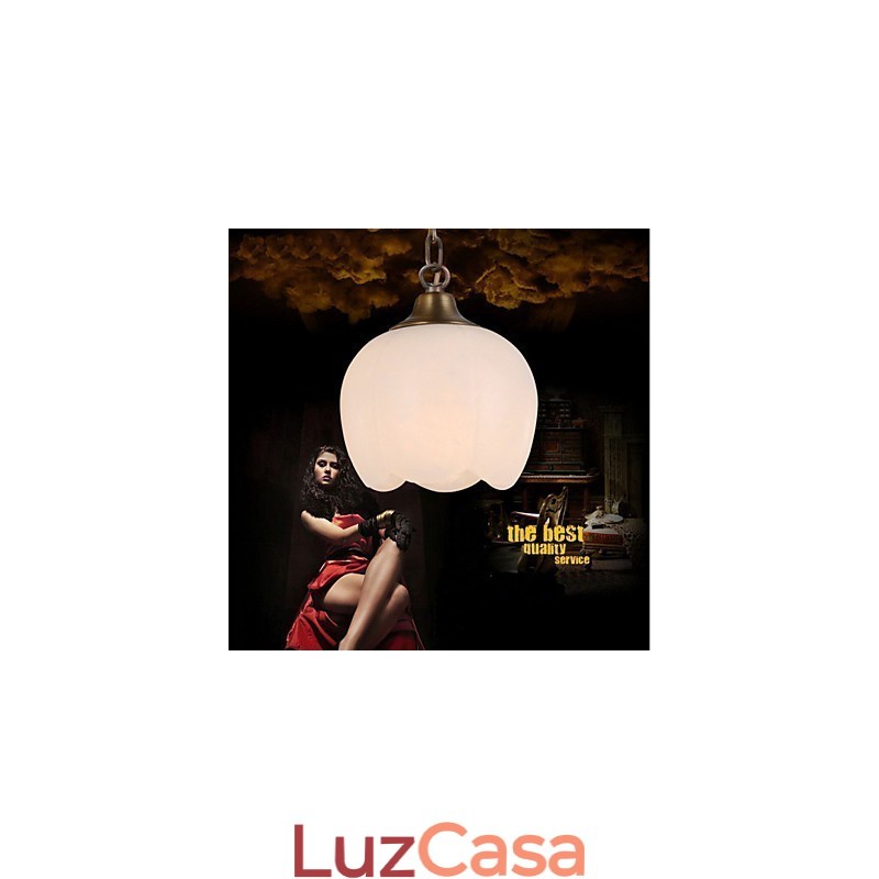 Iluminação de lustre único de cobre e mármore espanhol