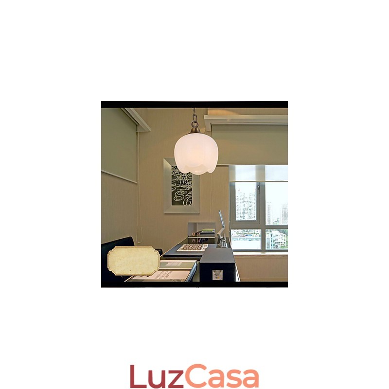 Iluminação de lustre único de cobre e mármore espanhol