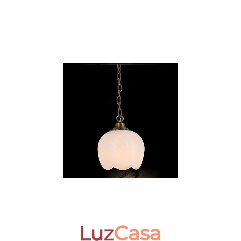 Iluminação de lustre único de cobre e mármore espanhol
