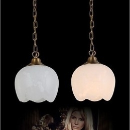 Iluminação de lustre único de cobre e mármore espanhol