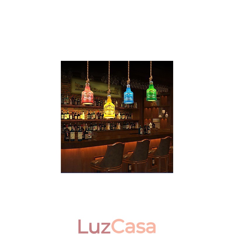 American Simple Retro Pendant Lamp Luminária pendente de cabeça única Luminária pendente