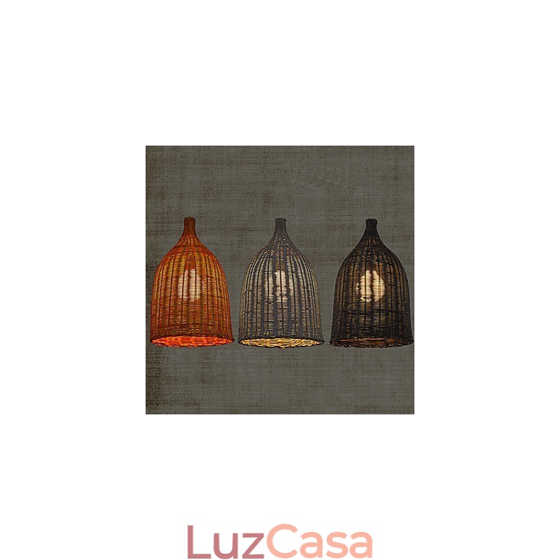 Lustre de vime Lustre Lustre Criativo Retro Lâmpada de vime