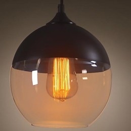 WestMenLights Modern Vintage Glass Ceiling Pendant Light 200mm de diâmetro