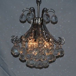Mini lustre de cristal contemporâneo moderno galvanizado estilo pingente de luz