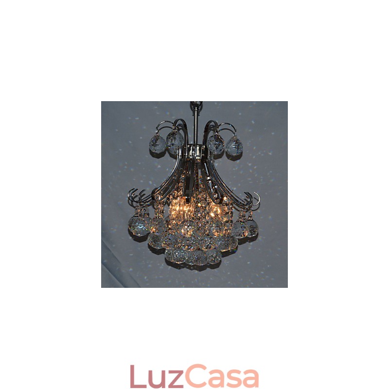 Mini lustre de cristal contemporâneo moderno galvanizado estilo pingente de luz