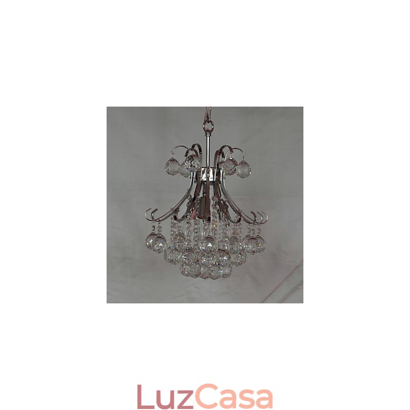 Mini lustre de cristal contemporâneo moderno galvanizado estilo pingente de luz