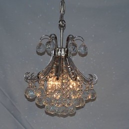 Mini lustre de cristal contemporâneo moderno galvanizado estilo pingente de luz