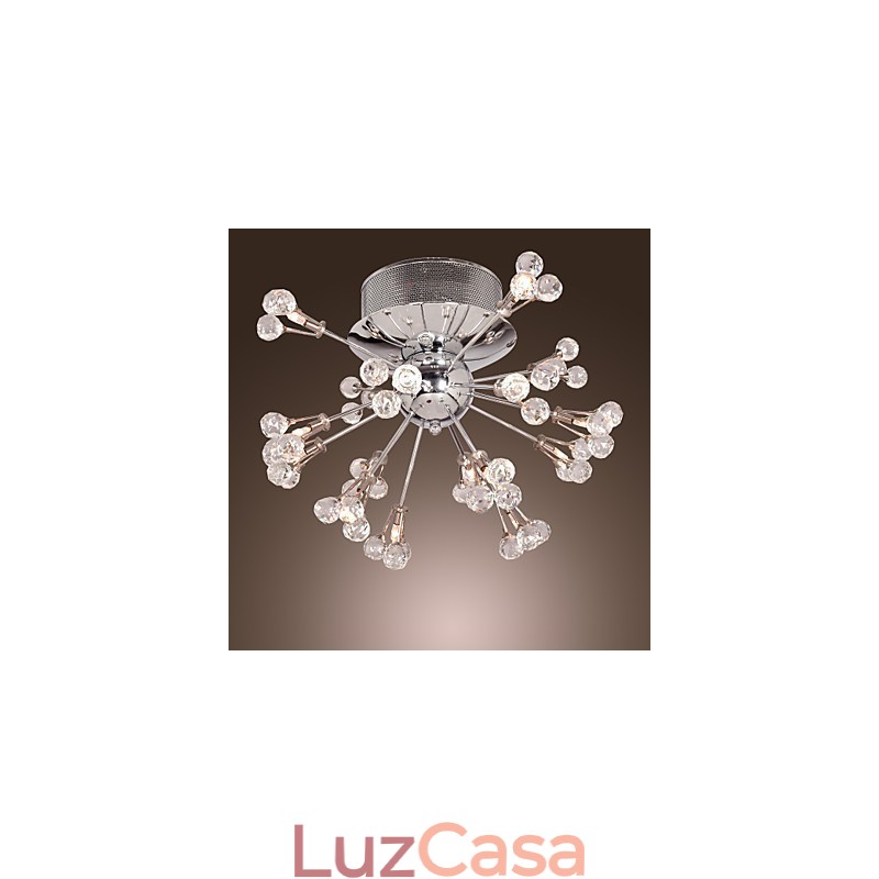 Moderno Contemporâneo Cristal Cromado Metal Montagem Embutida