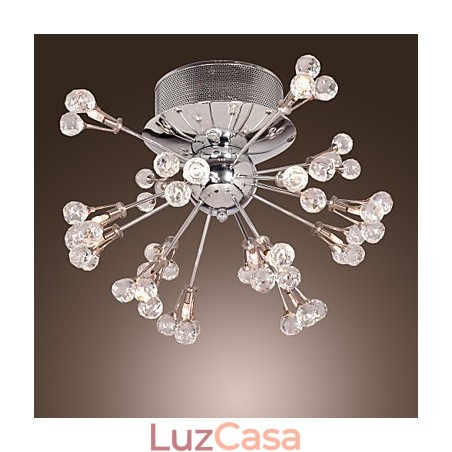 Moderno Contemporâneo Cristal Cromado Metal Montagem Embutida Moderno Contemporâneo Cristal Cromado Metal Montagem Embutida