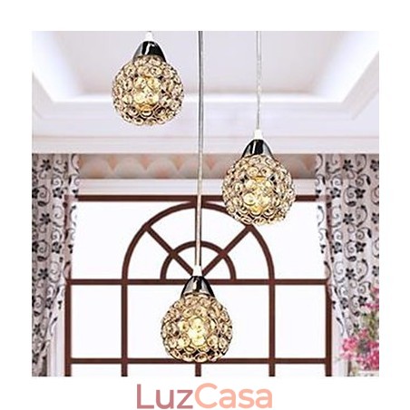Lustre de cristal K9 para pequenas refeições