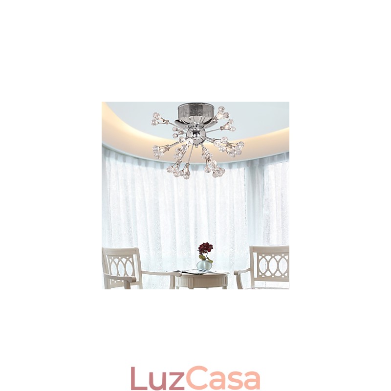 Moderno Contemporâneo Cristal Cromado Metal Montagem Embutida