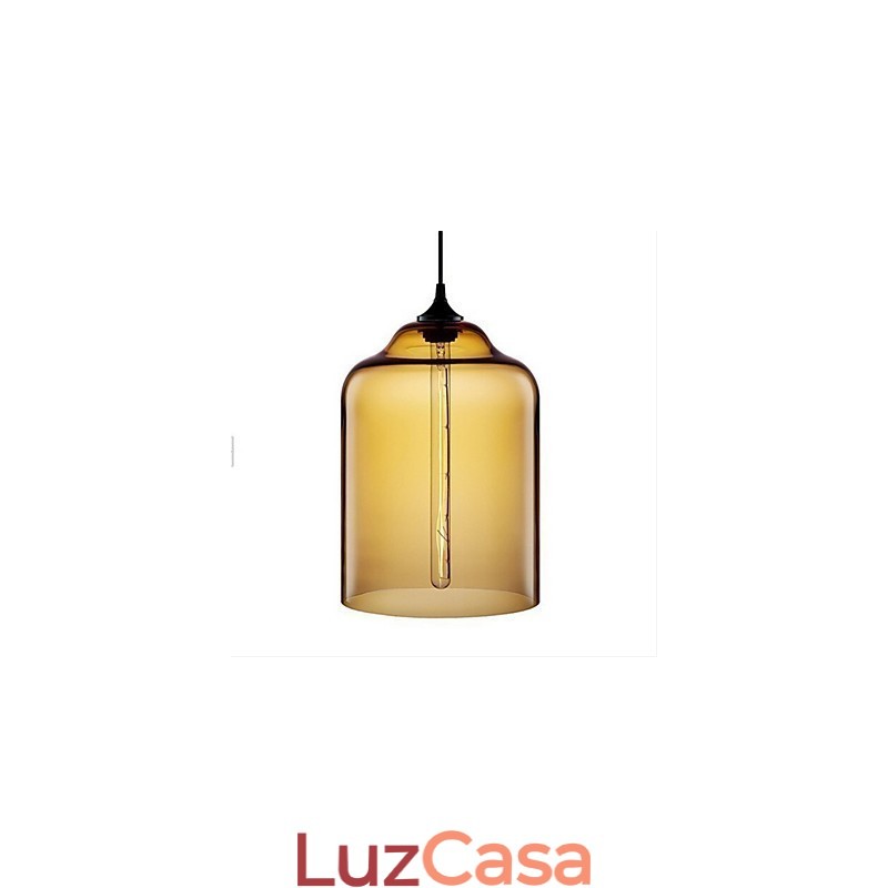 Luminária pendente de vidro retrô criativa de cabeça única Café In The Goldfish Bowl