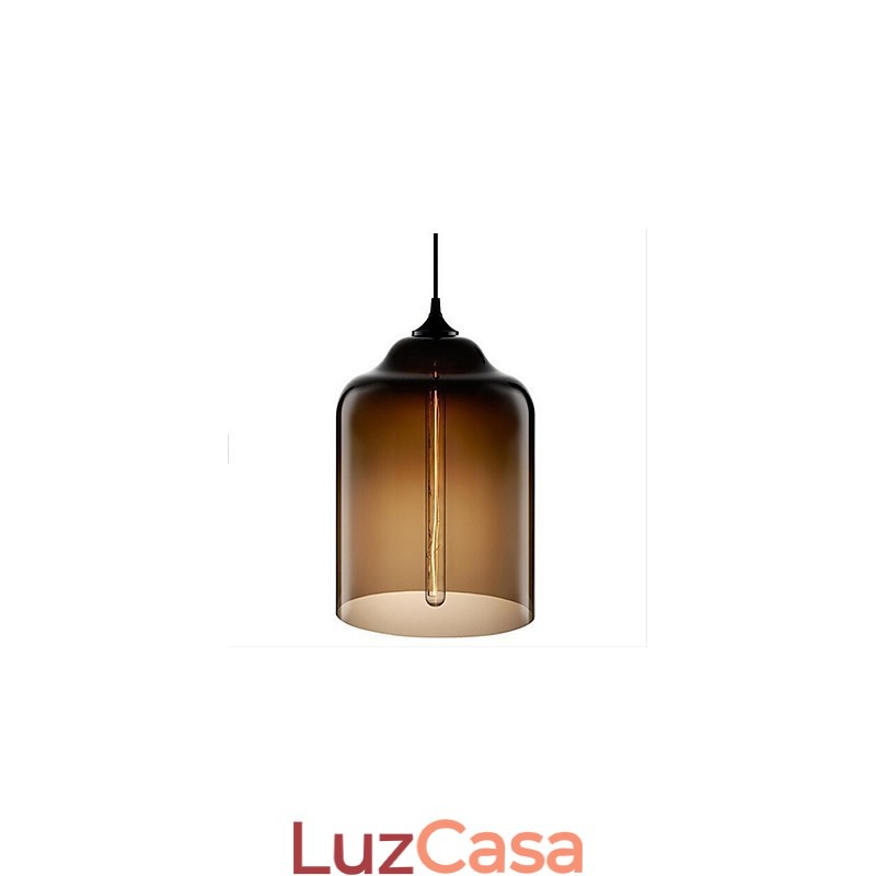 Luminária pendente de vidro retrô criativa de cabeça única Café In The Goldfish Bowl