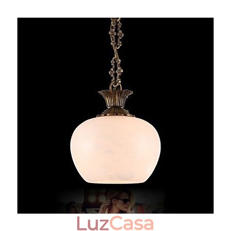 Iluminação de lustre único de cobre e mármore espanhol Iluminação de lustre único de cobre e mármore espanhol