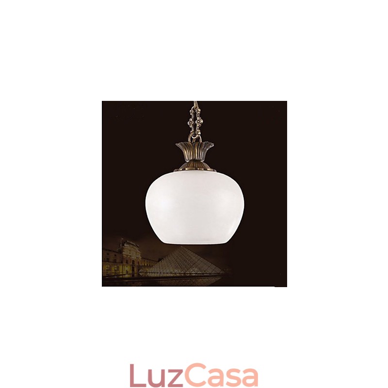 Iluminação de lustre único de cobre e mármore espanhol