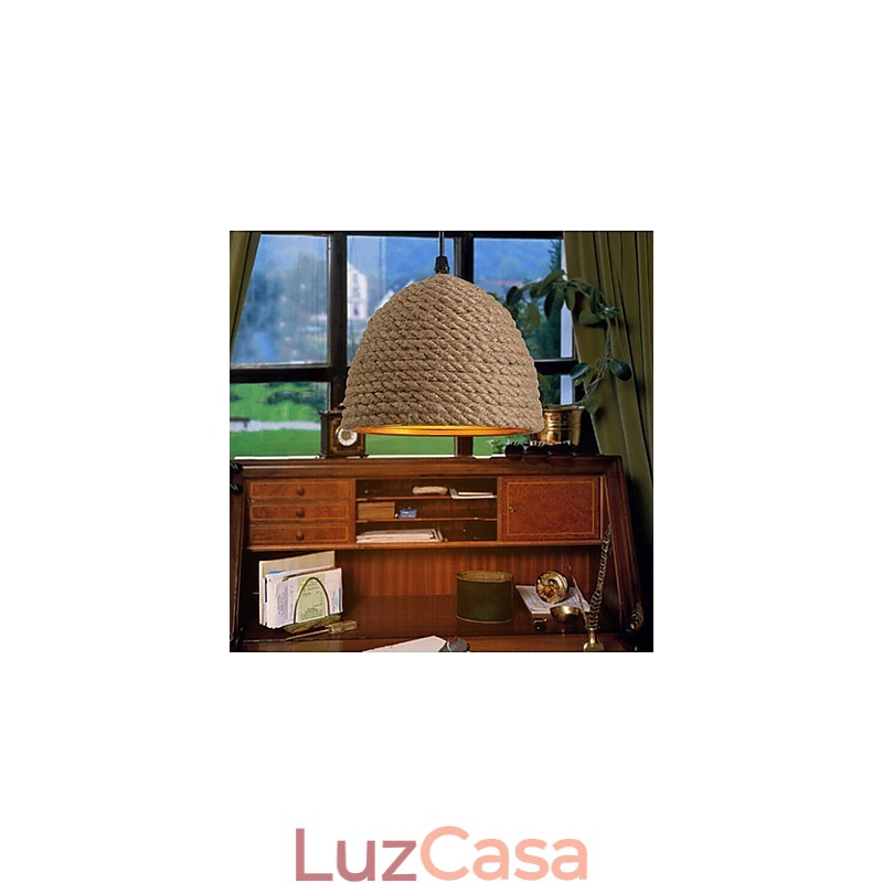 Lustre Vintage de Ferro Forjado Criativo Industrial Cânhamo