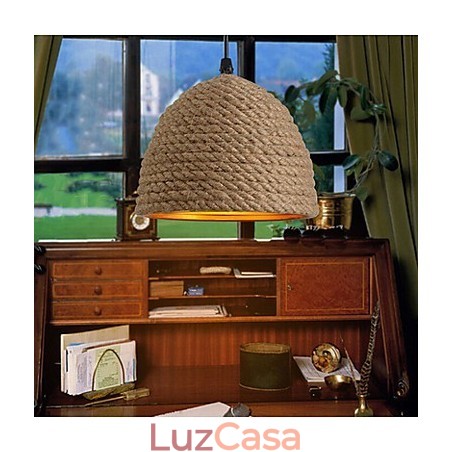 Lustre Vintage de Ferro Forjado Criativo Industrial Cânhamo