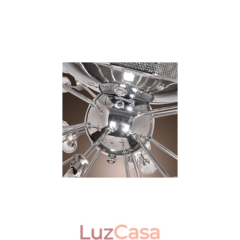 Moderno Contemporâneo Cristal Cromado Metal Montagem Embutida