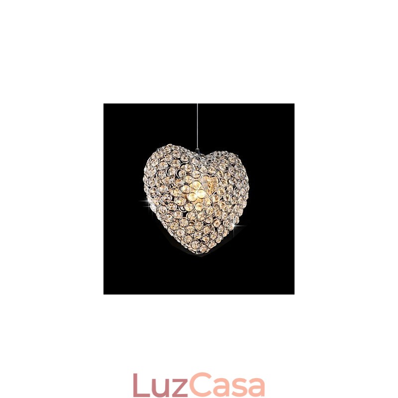 Luminária pendente de metal cristal contemporânea moderna