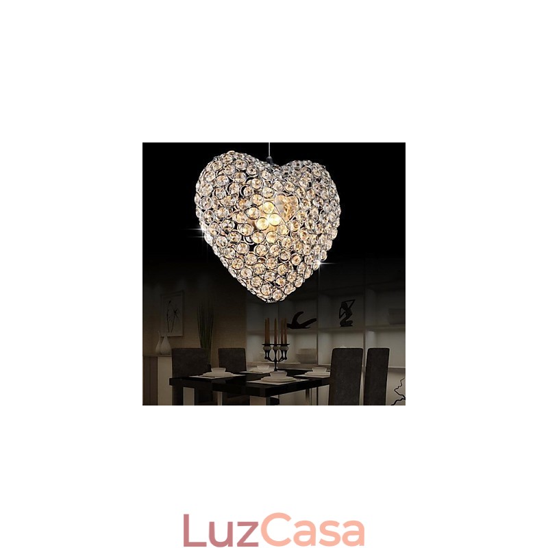 Luminária pendente de metal cristal contemporânea moderna