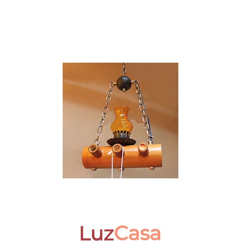Lustre de bambu antigo americano de cabeça única