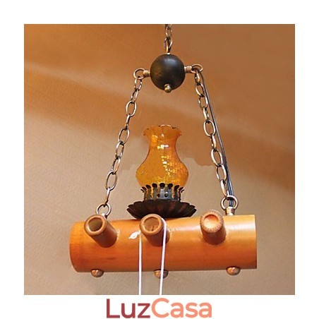 Lustre de bambu antigo americano de cabeça única Lustre de bambu antigo americano de cabeça única